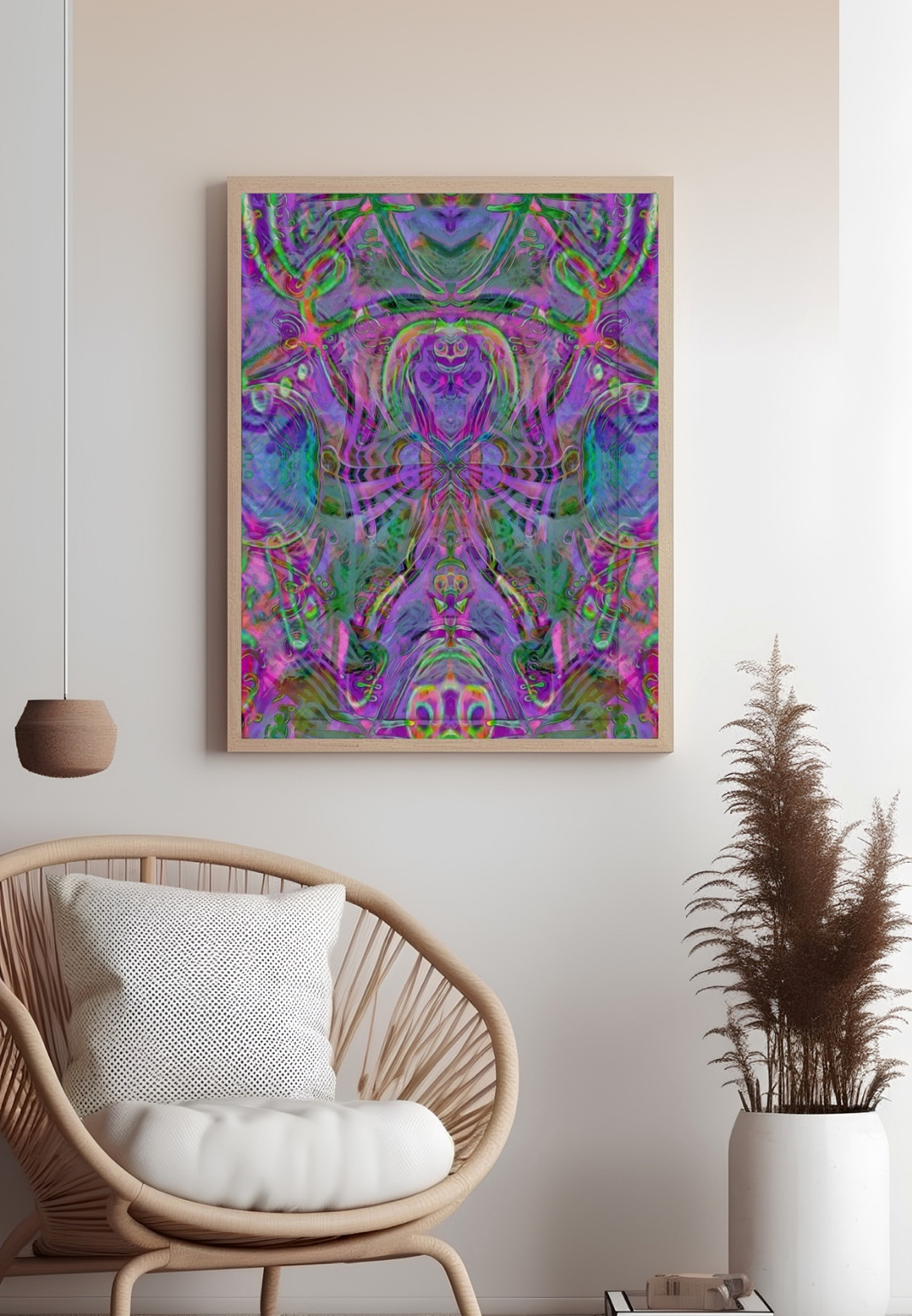 Cosmic Weaver of Light artwork in an interior setting