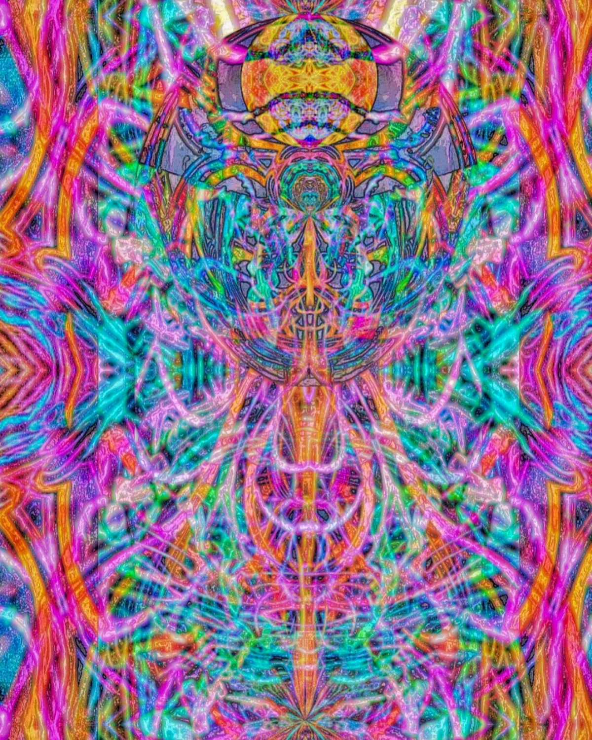 Immersive digital artwork evolved from an original Lightcode